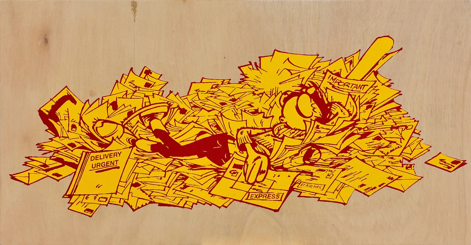 gaston-lagaffe-painting-sleeping-between