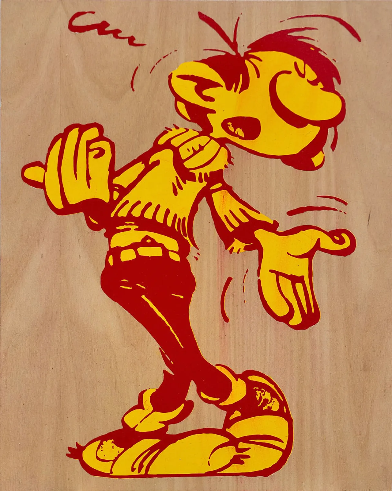 gaston-lagaffe-comic-character-painting-